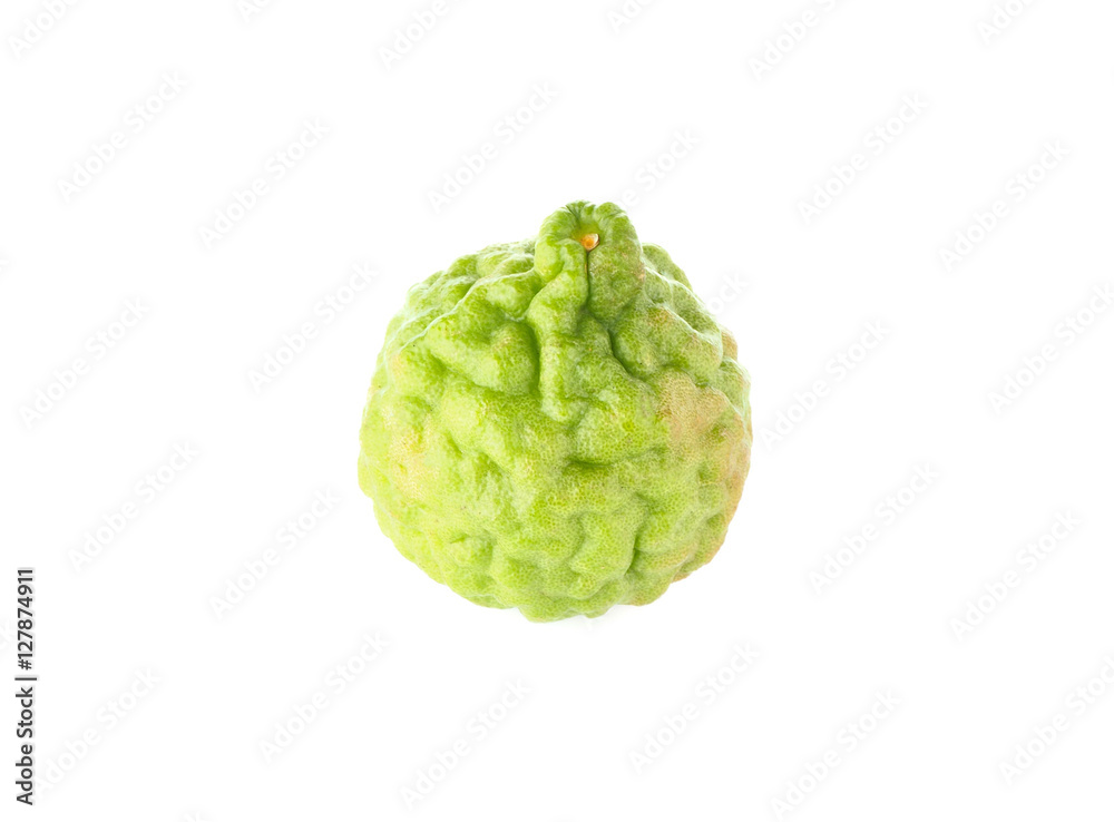 Obraz premium Kaffir lime on white background