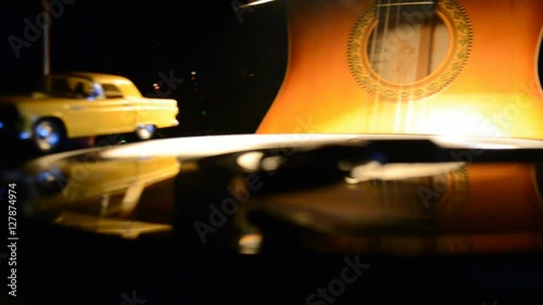 Blues time Turntable smoke and car