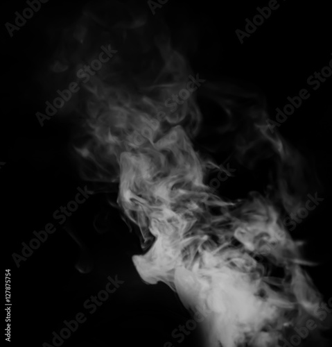 Fototapeta Naklejka Na Ścianę i Meble -  Smoke steam on black background