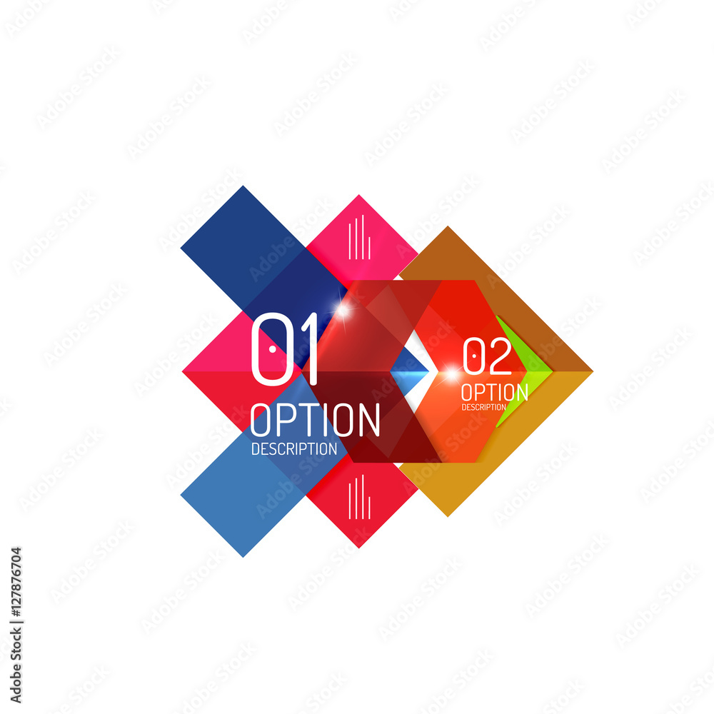 Geometric modern infographic options templates Geometric modern infographic options templates