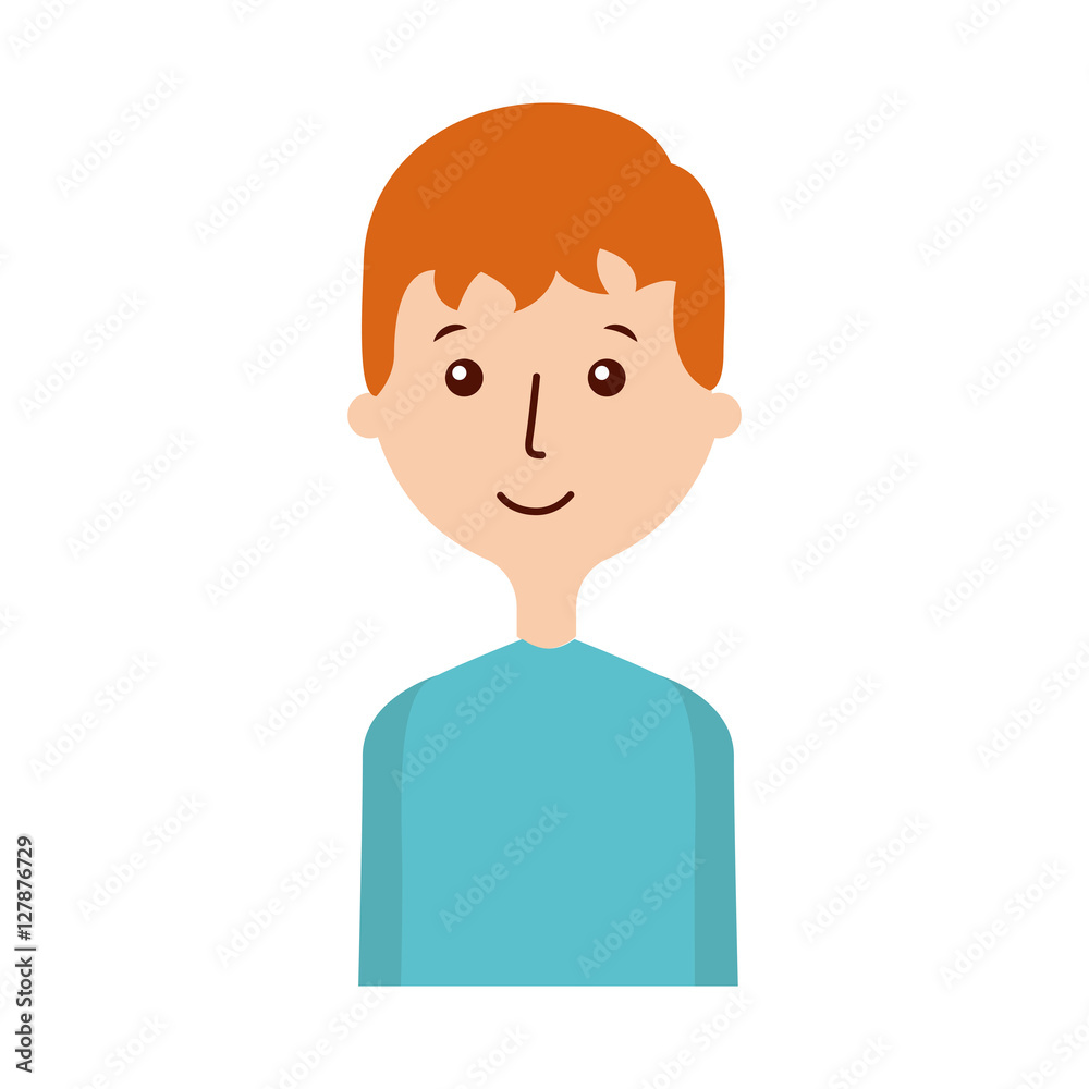 young man avatar character vector illustration design