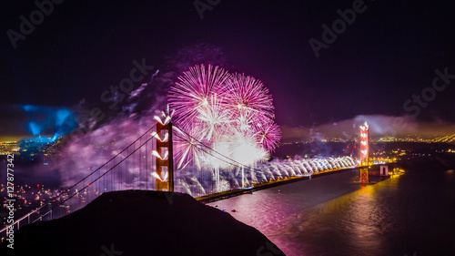 Golden Gate Bridge 75th Anniversary Fireworks photo