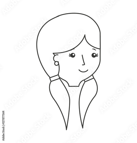 Wallpaper Mural young woman avatar character vector illustration design Torontodigital.ca