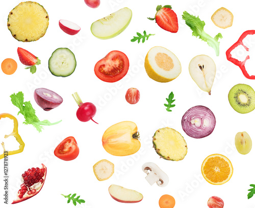 Fototapeta Naklejka Na Ścianę i Meble -  Fruits and vegetables background