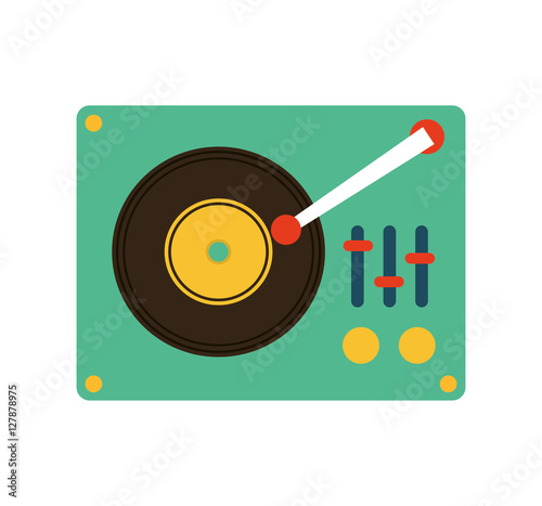 retro music player icon vector illustration design