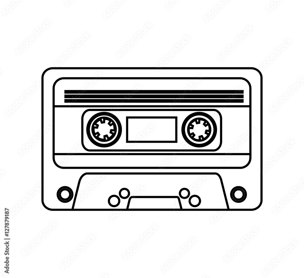 cassette old record icon vector illustration design cassette old record icon vector illustration design
