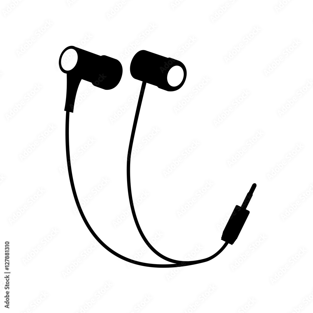 earphones audio device icon vector illustration design earphones audio device icon vector illustration design