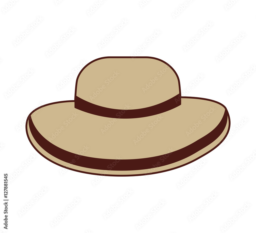 beach hat isolated icon vector illustration design beach hat isolated icon vector illustration design