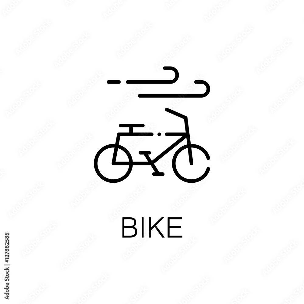 Bike flat icon or logo for web design. Bike flat icon or logo for web design.