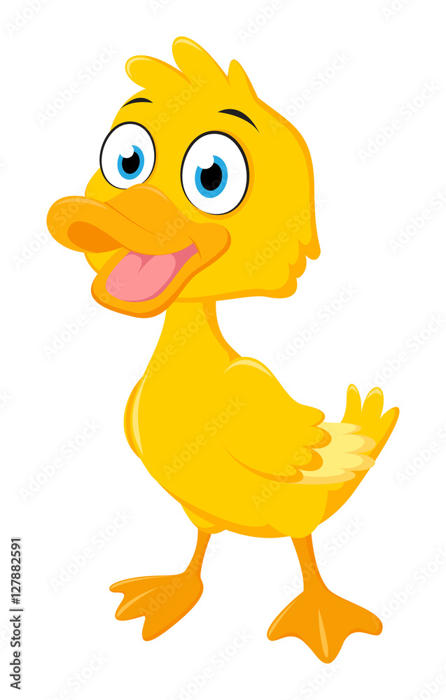 Happy duck cartoon
