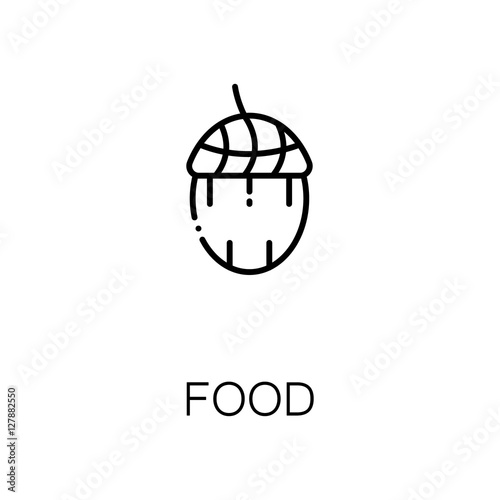 Food flat icon or logo for web design.