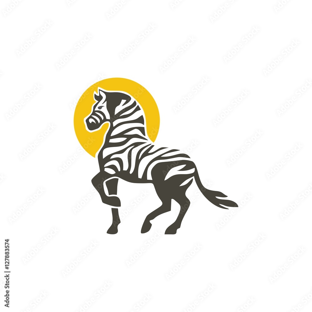 Obraz premium Zebra vector logo