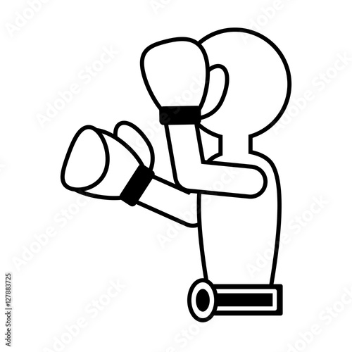 professional boxer avatar isolated icon vector illustration design