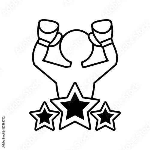 professional boxer avatar isolated icon vector illustration design