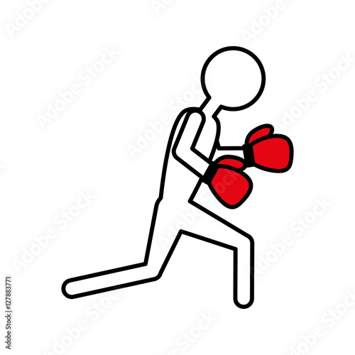 professional boxer avatar isolated icon vector illustration design