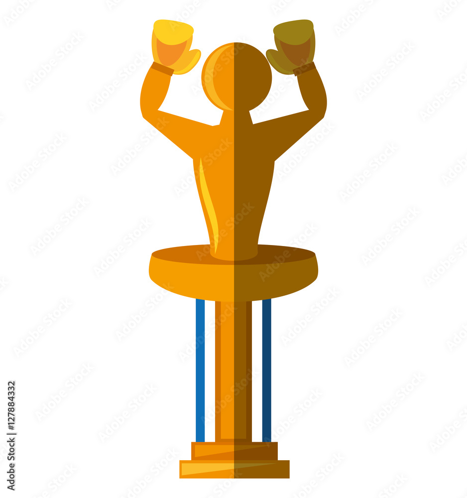 boxing award gold isolated icon vector illustration design boxing award gold isolated icon vector illustration design