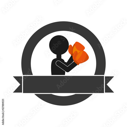 professional boxer avatar isolated icon vector illustration design