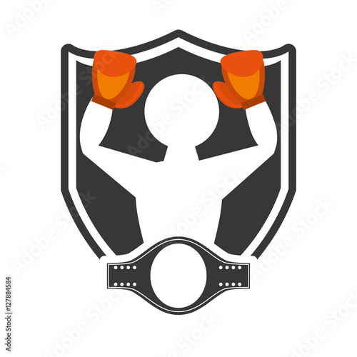 professional boxer avatar isolated icon vector illustration design