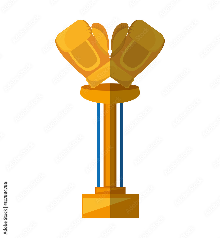 boxing award gold isolated icon vector illustration design boxing award gold isolated icon vector illustration design