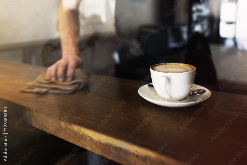 Serving Service Staff Customer Service Cafe Concept Serving Service Staff Customer Service Cafe Concept
