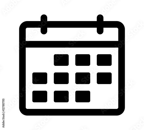 Calendar or appointment schedule line art icon for apps and websites