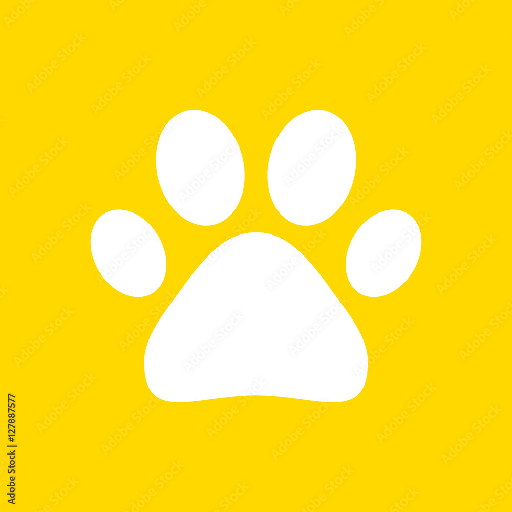Fototapeta premium Paw print vector