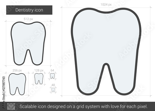Dentistry line icon.