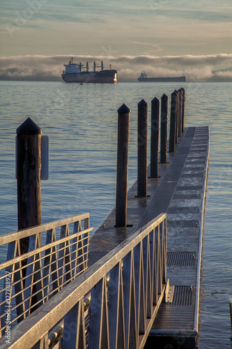 Scenic view ships at Manchester Beach Washinton