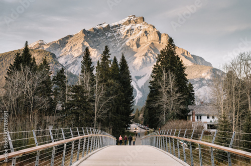 Cascade Mountain seen from Banff town.