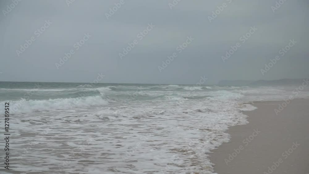 Atlantic coast. Video recorded on a Sony camera with a frequency of 250 frames per second (S-Log2). S-Log2 is a gamma curve that keeps the image flat for grading. Atlantic coast. Video recorded on a Sony camera with a frequency of 250 frames per second (S-Log2). S-Log2 is a gamma curve that keeps the image flat for grading.