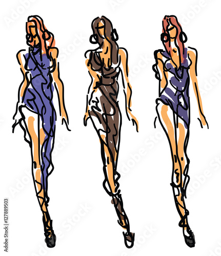 Sexy Sketch Fashion Poses 