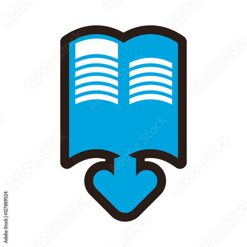 electronic book download isolated icon vector illustration design