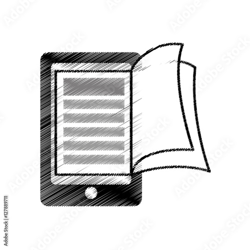 electronic book download isolated icon vector illustration design