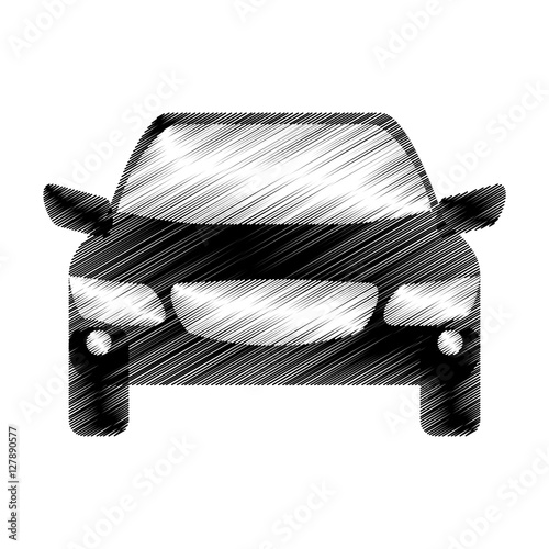 hand drawing driverless car icon vector illustration eps 10