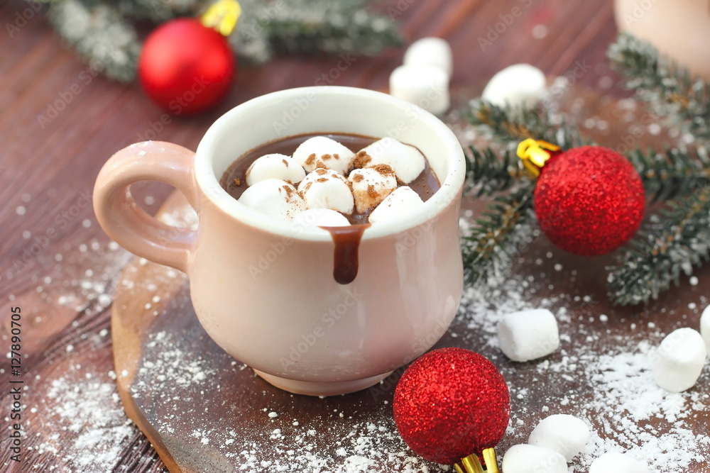 Hot chocolate with marshmallows Hot chocolate with marshmallows
