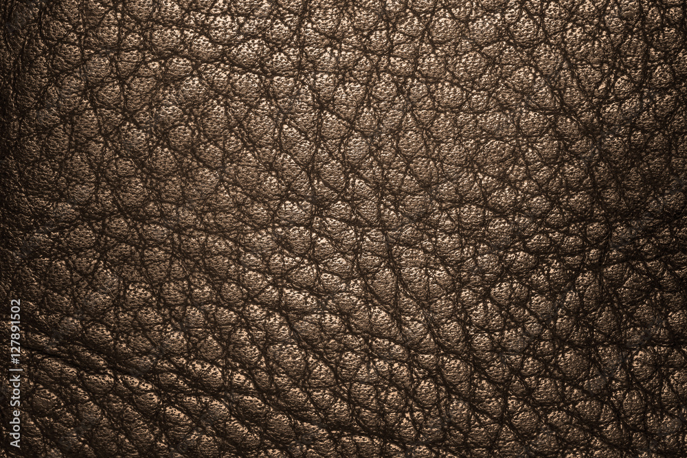 Brown leather texture or leather background. Leather sheet for making  leather bag, leather jacket, furniture and other. Abstract leather pattern  for design with copy space for text or image. Stock Photo