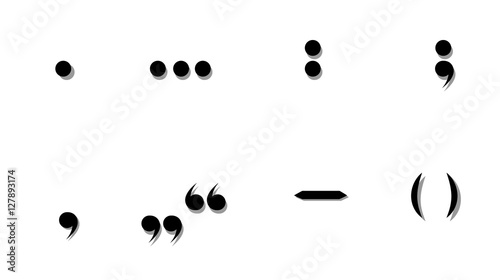 Black punctuation marks. Vector illustration