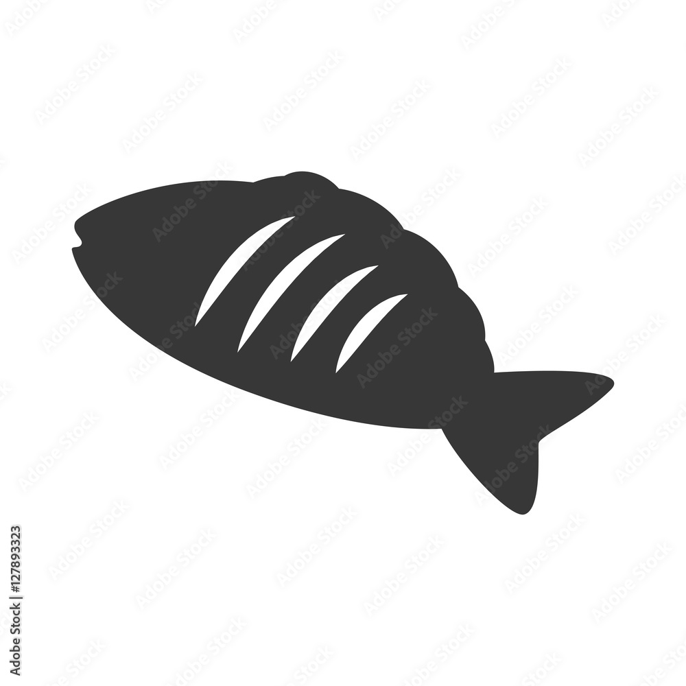 silhouette food fish graphic icon vector illustration eps 10 Stock ...