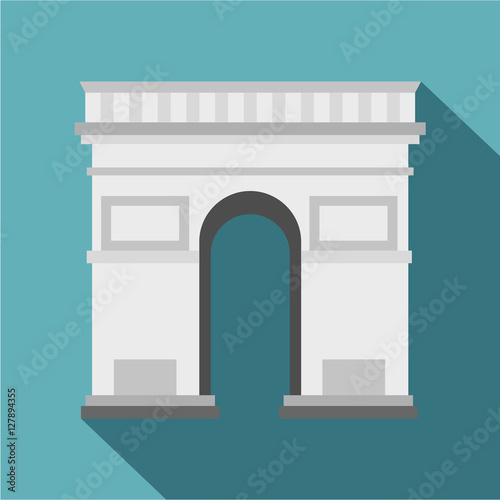 Triumphal Arch icon. Flat illustration of Triumphal Arch vector icon for web