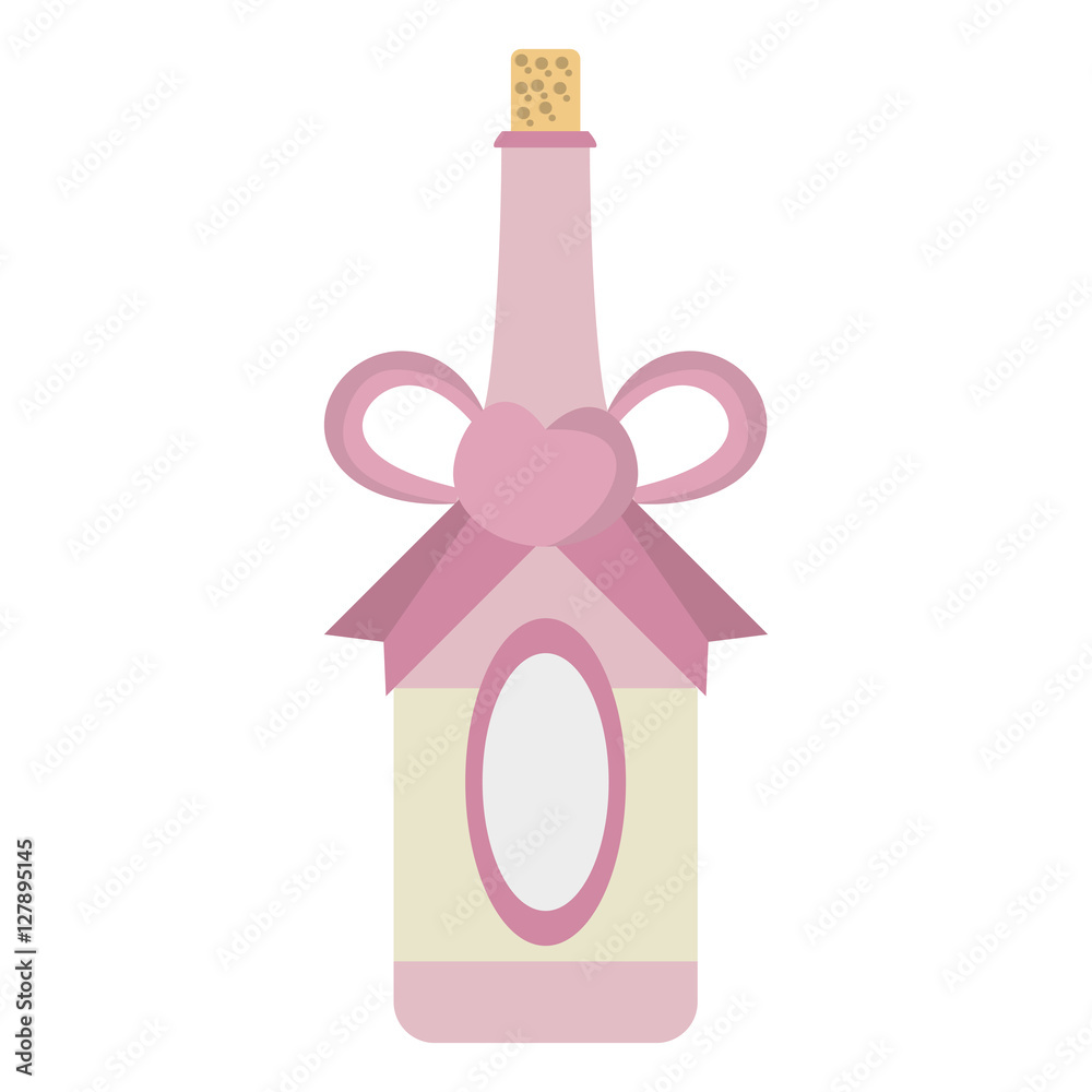 bottle celebration wedding ribbon and heart vector illustration eps 10 bottle celebration wedding ribbon and heart vector illustration eps 10