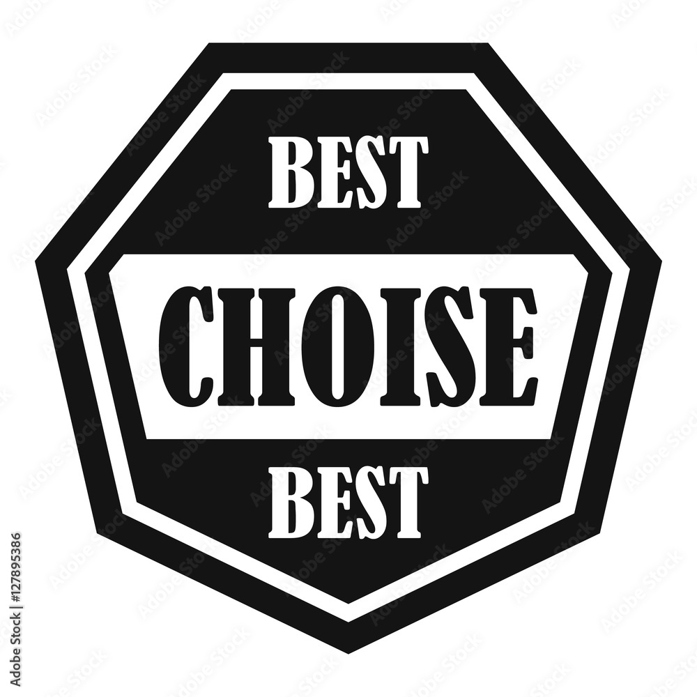 Best choise label icon. Simple illustration of best choise label vector icon for web Best choise label icon. Simple illustration of best choise label vector icon for web
