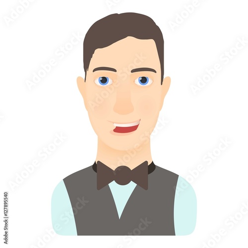 Croupier icon. Cartoon illustration of croupier vector icon for web