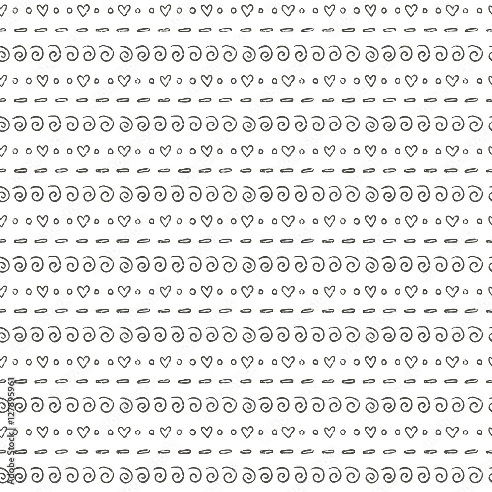 Hand drawn seamless pattern. Hand drawn seamless pattern.