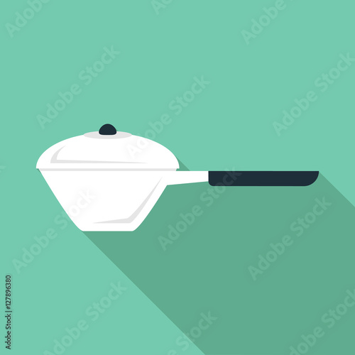 Small pan icon. Flat illustration of small pan vector icon for web