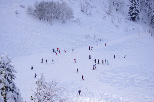 piste de ski de saint pierre de chartreuse - vue aérienne