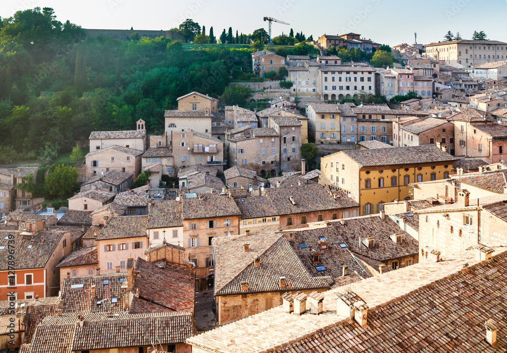 View of the Northern Part of Urbino. Italy, Marche, Pesaro Urbin
