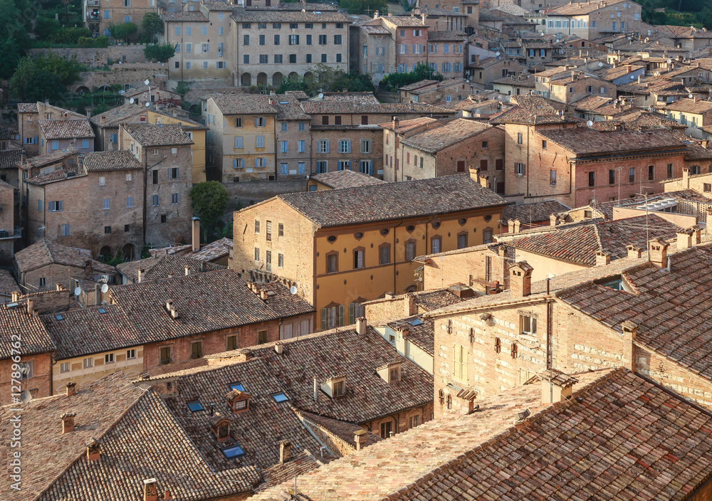Roofs of houses. Urbino. Italy, Marche