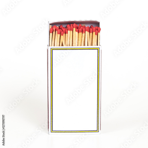 Matchbox isolate on background