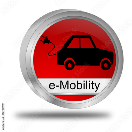 e-Mobility Button - 3D illustration