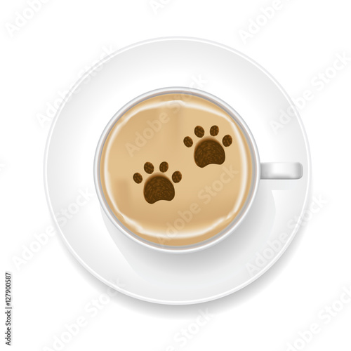 Realistic Coffee Foam. Vector